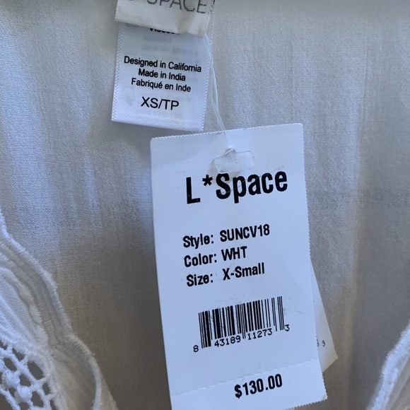 LSpace by monica wise white long beach dress size xsmall - Picture 9 of 11